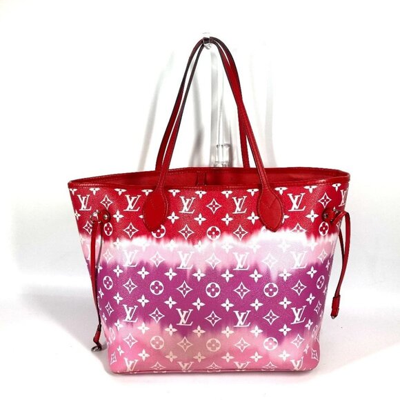 LOUIS VUITTON M45127 Monogram Escal Neverfull MM Shoulder Bag Tote Bag Red/pink - Picture 14 of 14